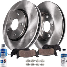 Detroit Axle - 300mm Rear Disc Brake Rotors Ceramic Pads w/Hardware for 2007-2011 Mercedes-Benz CLS550 - [2003-2005 E320] - 2006-2012 E350 - [2003-2006 E500] - 2007-2009 E550 - See Fitment
