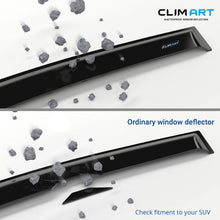 CLIM ART Incredibly Durable Rain Guards Suitable for Mitsubishi Outlander Sport 2011-2020, Original Tape-on Window Deflectors, Vent Window Visors, Dark Smoke, 4 pcs. - 411046