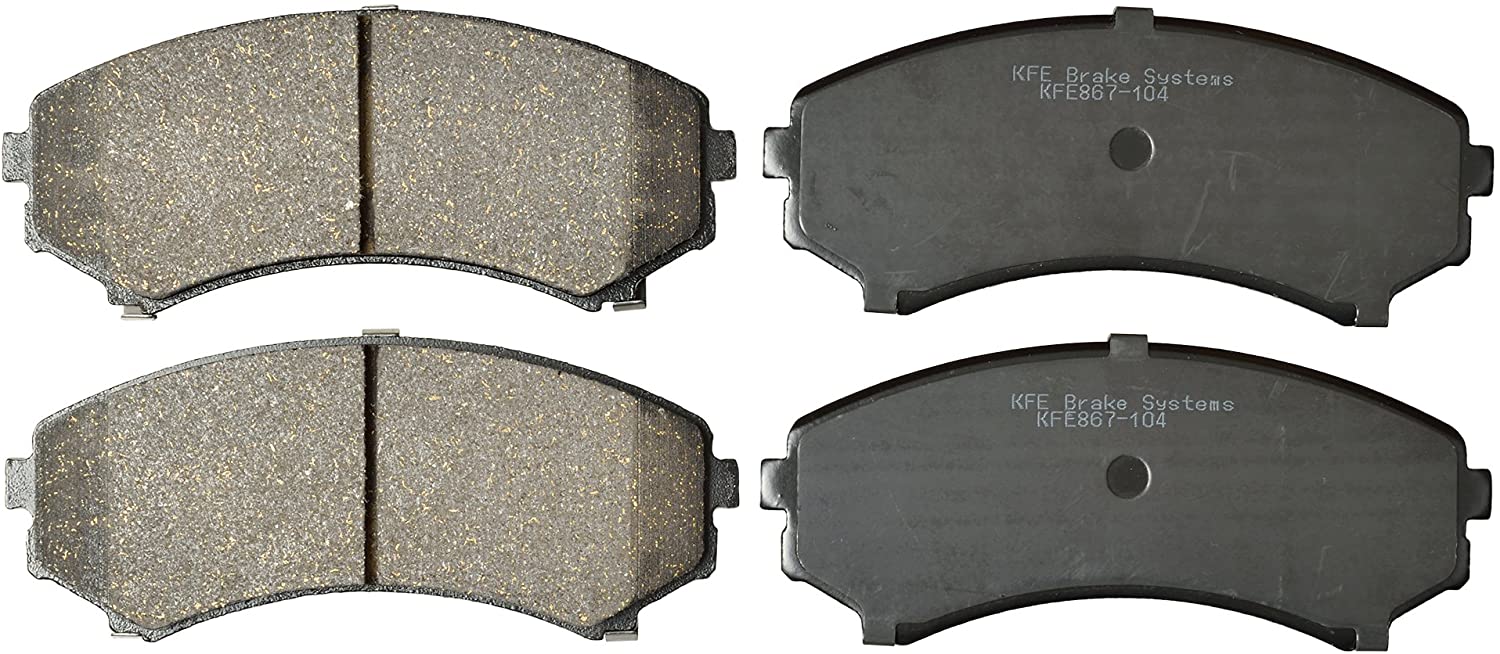 KFE KFE867-104 Ultra Quiet Advanced Premium Ceramic Brake Pad Front Set for: 2004-2011 Mitsubishi Endeavor, Montero; 2004-2004 Isuzu Rodeo, Rodeo Sport, Axiom; Honda Passport