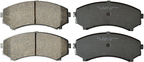 KFE KFE867-104 Ultra Quiet Advanced Premium Ceramic Brake Pad Front Set for: 2004-2011 Mitsubishi Endeavor, Montero; 2004-2004 Isuzu Rodeo, Rodeo Sport, Axiom; Honda Passport