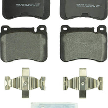 Bosch BP1121 QuietCast Premium Semi-Metallic Disc Brake Pad Set For Mercedes-Benz: 2004-2007 C230, 2002-2004 C240, 2006 C280, 2002-2005 C320, 2006-2009 CLK350, 2006-2011 SLK350; Front