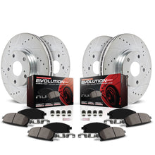 Power Stop K4490 Front and Rear Z23 Carbon Fiber Brake Pads with Drilled & Slotted Brake Rotors Kit