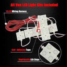 Ampper LED Ceiling Lights Kit for Van RV Boats Caravans Trailers Lorries Sprinter Ducato Transit VW LWB (10 Modules, White), 12V 40 LEDs Van Interior Light Kits