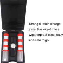 WISLIGHT LED Emergency Roadside Flares Safety Strobe Light - Road Warning Beacon Flare, Magnetic Base, Detachable Stand, Storage Case (1 Case Pack, Battery not Included)