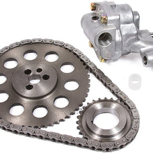 Evergreen TK10306LOP Compatible With 99-05 Chevrolet GMC V6 4.3 OHV Timing Chain Kit Oil Pump