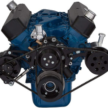 Black V-Belt System Compatible with Small Block Ford 289 302- Alternator and Ford Style Power Steering Pump