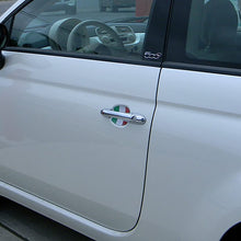 Fiat 500 Italian Flag Car Auto Door Handle Trim Molding Scratch Protector 2 Door Pack