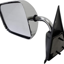 Dorman 955-221 Driver Side Manual Door Mirror - Folding for Select Dodge Models, Black and Chrome