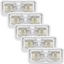 Kohree 12V Led RV Ceiling Dome Light RV Interior Lighting for Trailer Camper with Switch, White, 600 Lumens (Natural White 2-Pack)