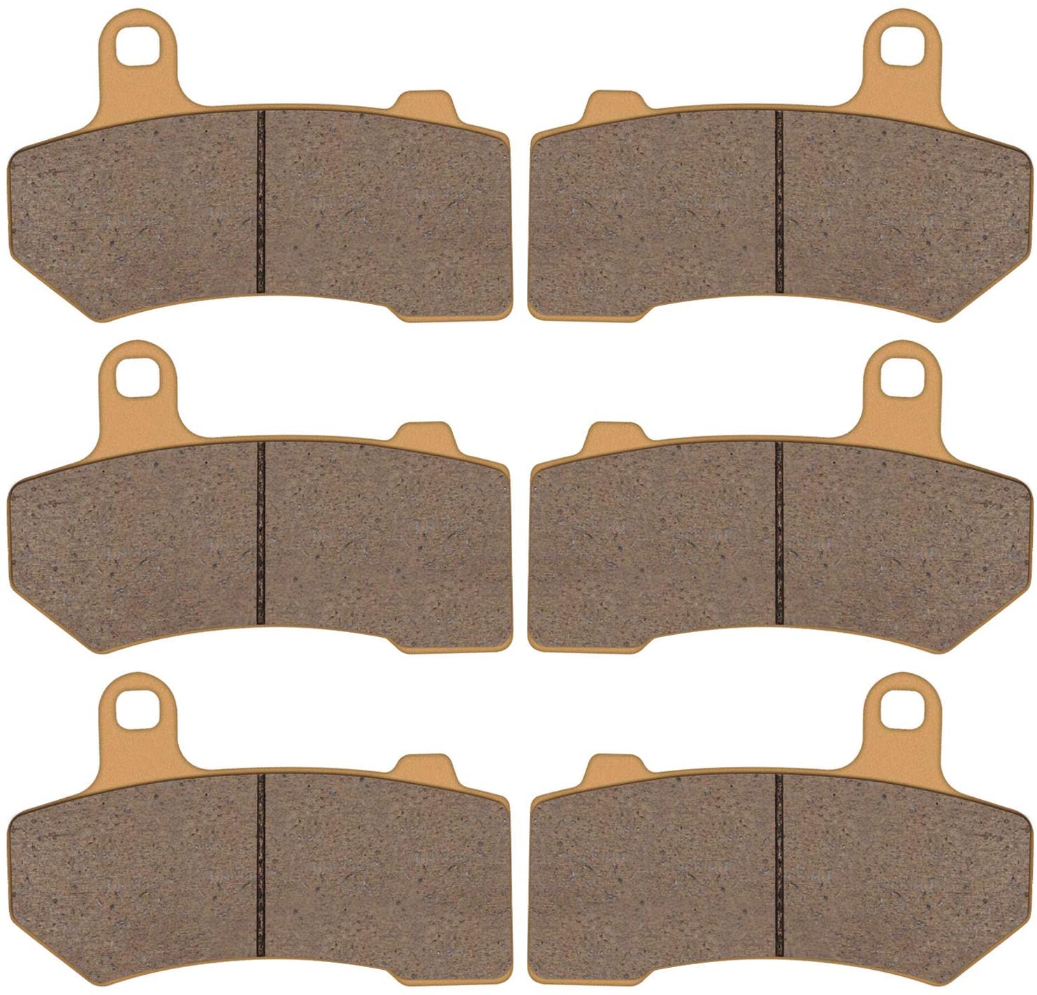 Zinger Brake Pad for Harley Davidson 08-18 FLHTCU Ultra Classic Electra Glide,08-16 FLHR Road King,08-18 FLHRC Road King Classic,08-14 FLHX Street Glide,VRSCDX/VRSCF,2Front +1Rear Sintered Brake Pads