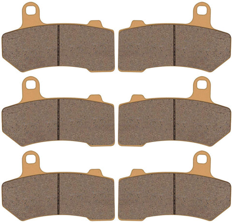 Zinger Brake Pad for Harley Davidson 08-18 FLHTCU Ultra Classic Electra Glide,08-16 FLHR Road King,08-18 FLHRC Road King Classic,08-14 FLHX Street Glide,VRSCDX/VRSCF,2Front +1Rear Sintered Brake Pads