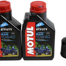 Motul Kawasaki Mule 600-610 Mineral Engine Oil Change Kit 10W-40 2 Liters w/Performance Oil Filter