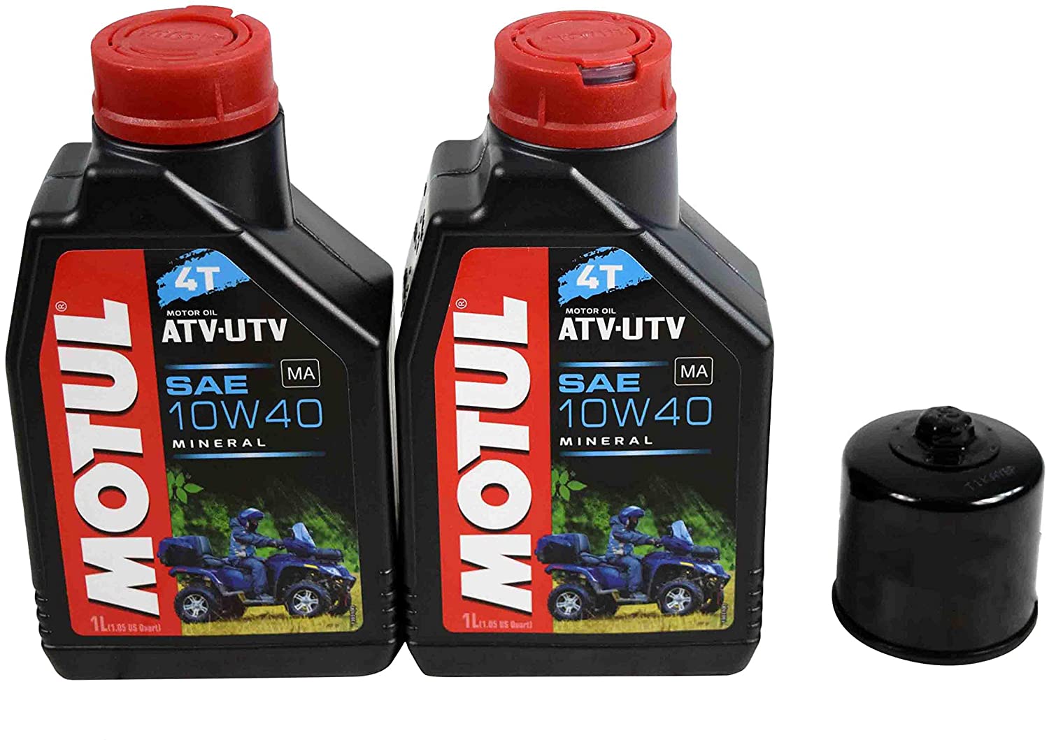 Motul Kawasaki Mule 600-610 Mineral Engine Oil Change Kit 10W-40 2 Liters w/Performance Oil Filter