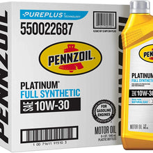 Pennzoil Platinum Full Synthetic Motor Oil 10W-30 - 1 Quart (Case of 6)