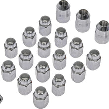 Dorman 711-241 Acorn 2-Pc Wheel Lock Set 1/2-20 for Select Models - Chrome, 20 Pack