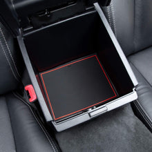 JDMCAR Liner Accessories Compatible with Toyota Tacoma 2016 2017 2018 2019 2020 Custom Fit Cup and Door Center Console Inserts (Double Cab, Red Trim)