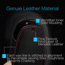 Compatible with fit for 2019 2018 2017 Toyota Camry/Camry Hybrid HYQ14FBC Leather Keyless Entry Remote Control Key Fob Cover Case Protector, Bonus: Silicone Case and Key Ring
