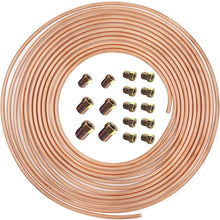 25 Ft. of 3/16 in Brake Line Flexible, Easy to Bend Replacement Tubing Kit (Includes 16 Fittings) -Inverted Flare, SAE Thread (HC040030)
