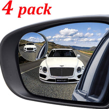 Kribin 4 Pack Blind Spot Mirror, 2" Round HD Glass Frameless Convex Rear View Blind Spot Mirror Stick On with 360° Rotation Adjustable for SUV Car Auto