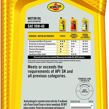 Pennzoil (550035160-6PK) SAE 10W-40 Motor Oil - 1 Quart, (Pack of 6)