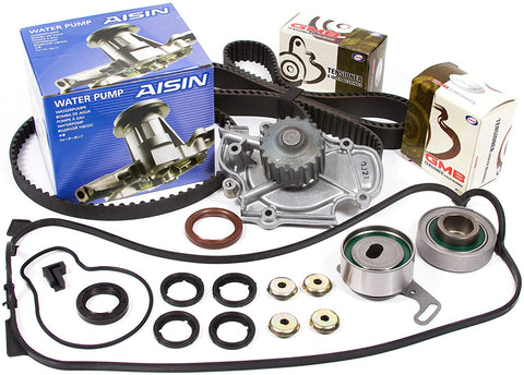 Evergreen TBK187VCA Compatible With 90-97 Honda Accord F22A F22B Timing Belt Kit Valve Cover Gasket AISIN Water Pump