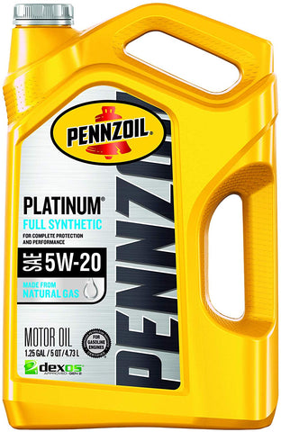 Pennzoil Platinum Full Synthetic 5W-20 Motor Oil (5-Quart, Case of 3)