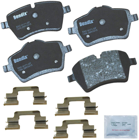 Bendix Premium Copper Free CFC1204 Premium Copper Free Ceramic Brake Pad (with Installation Hardware Front)