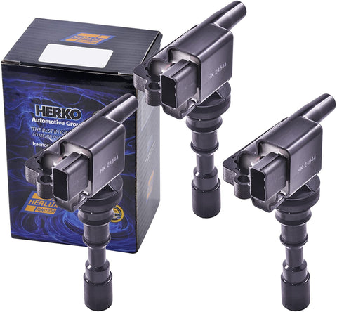Set of 3 Herko B170 Ignition Coils For Hyundai Kia V6 3.0L 3.5L 2001-2005