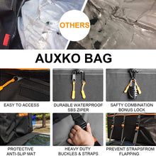 AUXKO Car Rooftop Cargo Carrier Roof Bag, 20 Cubic Feet Waterproof Military Soft Roof Top Luggage Carrier Bag Heavy Duty Truck Bed Cargo Bag Fits All Vehicle with/Without Rack