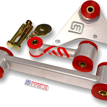 Massive Motor Engine Trans Mount 3 pc Set Compatible w/Dodge NEON SRT 4 Turbo Solid Upper Lower 2.4 (Mirror Red)