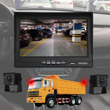 Reversing Image Recording DVR 2 Truck Rear Camera 1280 720 AHD Night Vision with 7 inch Vehicle Rear View Monitor, Support SD Card