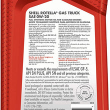 Shell Rotella Gas Truck Full Synthetic 0W-20 Motor Oil for Pickups and SUVs (1-Quart, Single Pack)