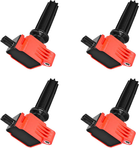 Direct Ignition Coil Set of 4 Compatible with 2017-2019 Ford Fusion 2.0L L4 2012-2016 Ford Focus 2.0L L4 2014-2015 Ford Exploror 2.0L L4