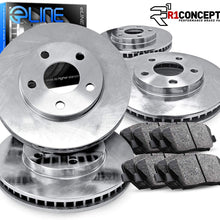 For 2016-2017 Hyundai Tucson Front Rear eLine Plain Brake Rotors+Ceramic Pads