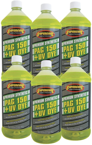 TSI Supercool P150-32D-6CP 150 PAG Viscosity Oil Plus U/V Dye, 32 oz, 6 Pack