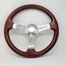 350mm 14" Inch 5 bolt Grant Classic Nostalgia Style Wood Grain Steering Wheel Slotted 3 Spoke Steering Wheel Light Wood Grip and horn (14" steering wheel)…