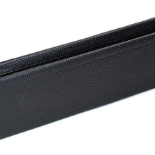 iJDMTOY (2) Black Leather Extra Long Car Side Pocket Organizers, Seat Catcher Holders Compatible With Key, Wallet, Phone, Sunglasses, etc