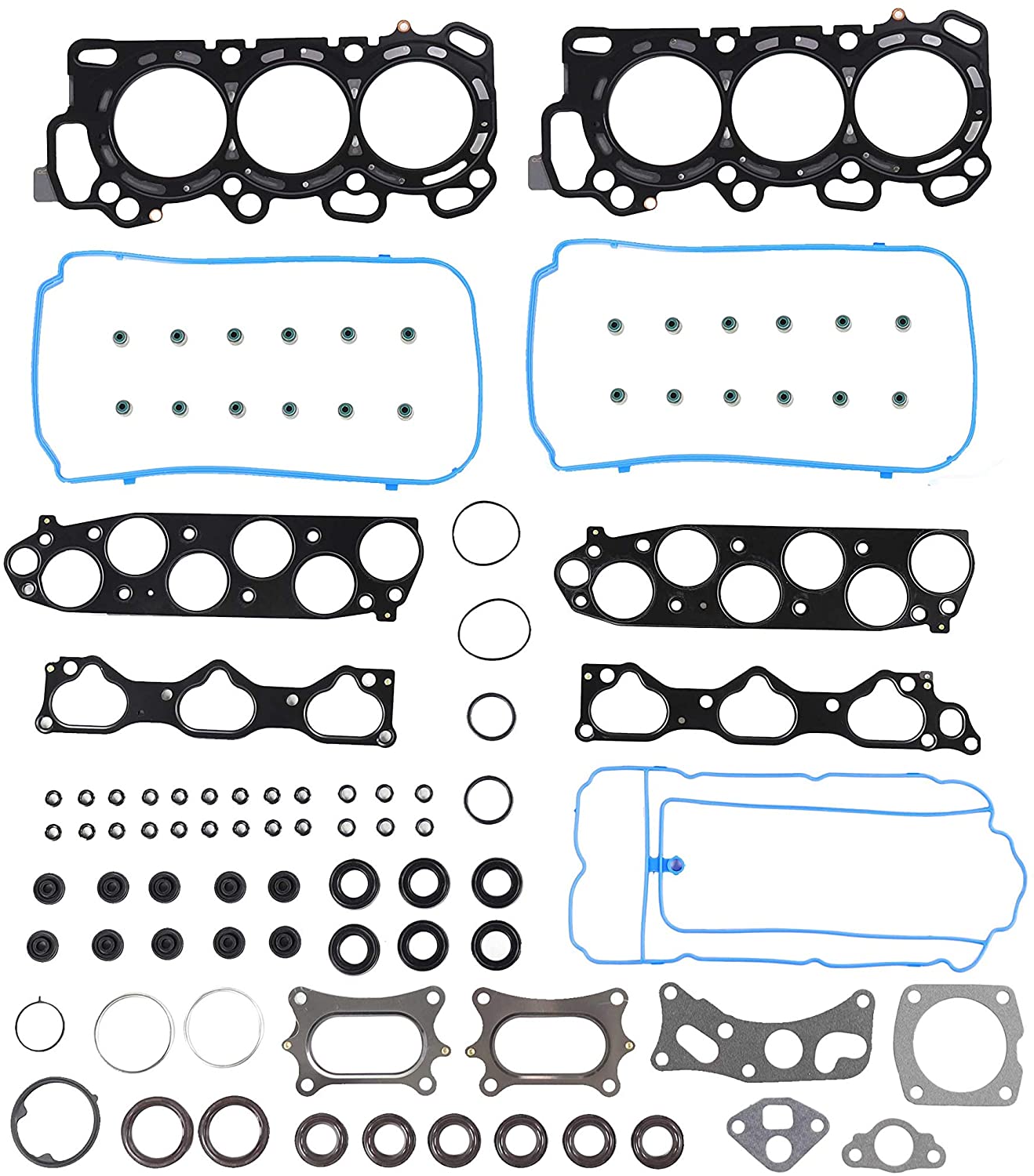 DNJ HGS268 MLS Head Gasket Set for 2008-2015 / Acura, Honda/Accord, Accord Crosstour, Crosstour, Odyssey, Pilot, TL, TSX / 3.5L / SOHC / V6 / 24V / J35A7, J35Z2, J35Z3, J35Z4, J35Z5, J35Z6, J35Z8