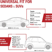 Sedan or SUV Car Cover Waterproof All Weather Protection | Luxury Car Accessory | 4 Years Warranty | Indoor and Outdoor | Unique Design | Universal Fit for Standard +Full Sedans, SUV Compact + Midsize