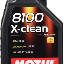 Motul (2785) 8100 X-Clean 5W-30 Synthetic Engine Oil, 1 Liter