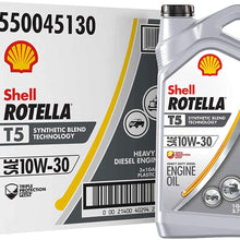 Shell Rotella T5 Synthetic Blend 10W-30 Diesel Engine Oil (1-Gallon, Case of 3)