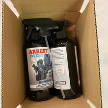 Arrest My Vest Odor Eliminating Spray for Body Armor, K-9's and Vehicles 2 16 oz Bottles, 1 Midnight Fragrance and 1 Unscented. Completely Safe on All Body Armor, Fabrics, Upholstery and Leather