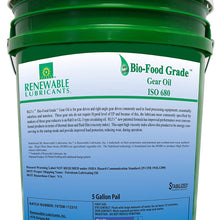 Renewable Lubricants Bio-Food Grade ISO 680 Gear Oil, 5 Gallon Pail