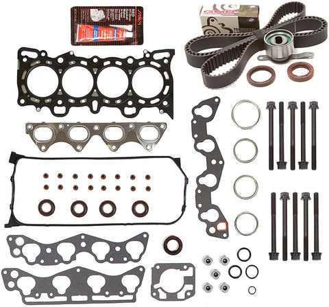 Evergreen HSHBTBK4029 Head Gasket Set Timing Belt Kit Compatible with/Replacement for 96-00 Honda 1.6 D16Y5 D16Y7 D16Y8