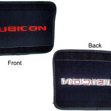 OZ-USA Red Rubicon Logo for JK JKU Black Neoprene Automotive Seat Belt Covers Safety Cushion Shoulder Pad Travel Bag Straps