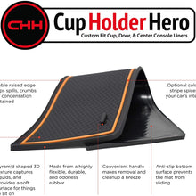 CupHolderHero for Subaru Forester 2019-2020 Custom Liner Accessories – Premium Cup Holder, Console, and Door Pocket Inserts 17-pc Set (Orange Trim)