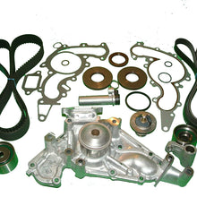 TBK Timing Belt Kit Replacement for Toyota Tundra 2000 to 2006 4.7L V8 Water Pump Drive Belt Camshaft seals Crankshaft seal tensioner roller idler hydraulic adjuster thermostat and gasket