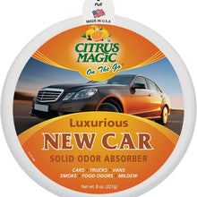 Citrus Magic On The Go Solid Air Absorber Luxurious New Car, Pack of 3, 8-Ounces Each