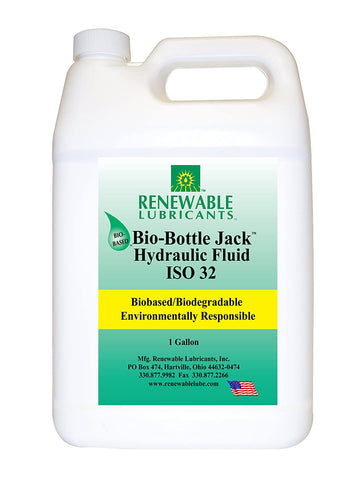 Renewable Lubricants Bio-Bottle Jack ISO 32 Hydraulic Lubricant, 1 Gallon Jug