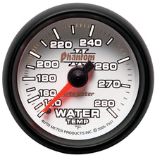 Auto Meter 7531 Phantom II 2-1/16" 140-280 Degree Fahrenheit Mechanical Water Temperature Gauge